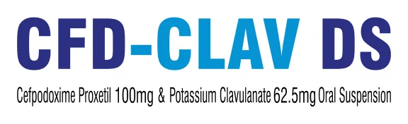 CFD-Clav DS Oral Suspension: Cefpodoxime Proxetil 100mg & Potassium Clavulanate 62.5mg