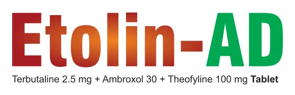 Etolin-AD Tablet: Terbutaline 2.5mg + Ambroxol 30mg + Theophylline 100mg