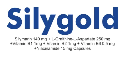 Silygold Capsule: Silymarin 140mg + L-Ornithine-L-Aspartate 250mg + Vitamin B1 1mg + Vitamin B2 1mg + Vitamin B6 0.5mg + Niacinamide 15mg